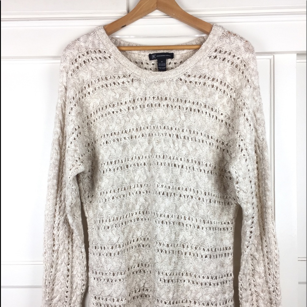 Cable Knit See-Through Sweater